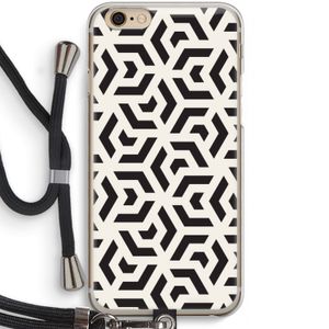 Crazy pattern: iPhone 6 / 6S Transparant Hoesje met koord