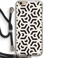 Crazy pattern: iPhone 6 / 6S Transparant Hoesje met koord