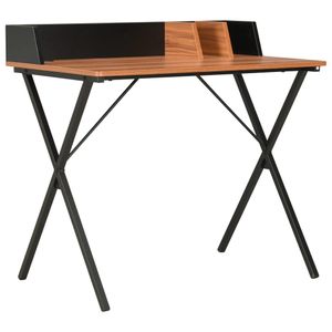 Bureau 80x50x84 cm zwart en bruin