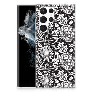 Samsung Galaxy S22 Ultra TPU Case Black Flowers