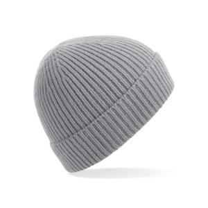 Gebreide Ribbed Beanie wintermuts - grijs - volwassenen - Polyacryl