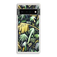 Tropical Palms Dark: Google Pixel 6 Pro Transparant Hoesje