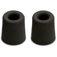 Deurstopper / deurstoppers - 5x stuks - rubber - zwart - 3,3 x 3 cm