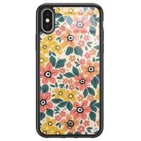 iPhone X/XS glazen hardcase - Blossom