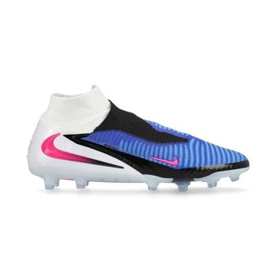 Nike Phantom 6 High Elite Kunstgras Voetbalschoenen (AG) Blauw Wit Felroze Nike Phantom 6 High Elite Kunstgras Voetbalschoenen (AG) Blauw Wit Felroze