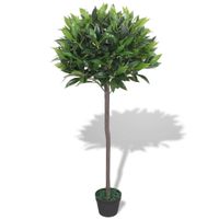Kunst laurierboom plant met pot 125 cm groen - thumbnail