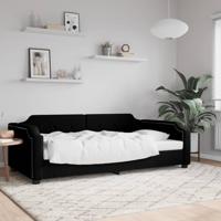 Slaapbank 90x190 cm stof zwart
