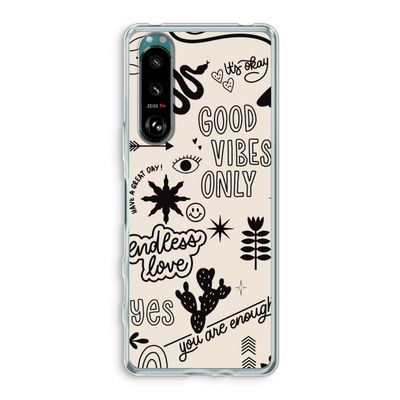 Good vibes: Sony Xperia 5 III Transparant Hoesje