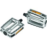 Ergotec Pedaalset 658 9/16" met reflector - zilver/grijs