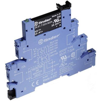 Finder Halfgeleiderrelais 38.81.7.024.9024 6 A Schakelspanning (max.): 24 V/DC 1 stuk(s)