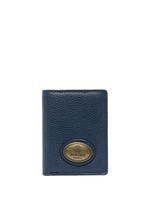 Roberto Cavalli porte-cartes grainé à design pliant - Bleu Roberto Cavalli porte-cartes grainé à design pliant - Bleu
