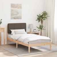 Bedframe met Gevoerd Hoofdgedeelte Taupe 90 x 200 cm
