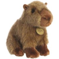 Pluche knuffeldier  capibara - bruin - 23 cm - jungle thema   -