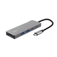 Trust 26062 interface hub USB Type-C Grijs