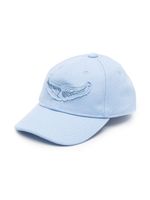 Zadig & Voltaire Kids casquette en coton à logo brodé - Bleu