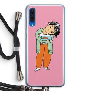 Visknuffel: Samsung Galaxy A50 Transparant Hoesje met koord
