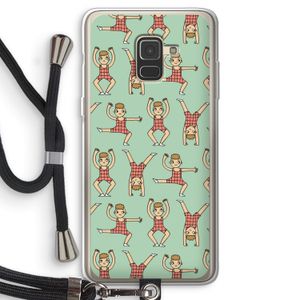 Gymboys: Samsung Galaxy A8 (2018) Transparant Hoesje met koord