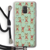 Gymboys: Samsung Galaxy A8 (2018) Transparant Hoesje met koord