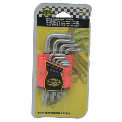 Torx 9-delige sleutelset / schroevendraaier set met houder