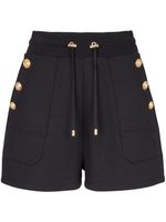 Balmain short 6-Button en coton - Noir