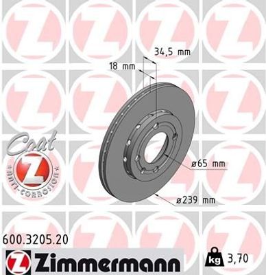 Remschijf Coat Z 600320520