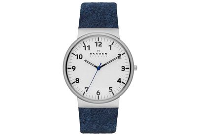 Horlogeband Skagen SKW6098 Leder/Textiel Blauw 23mm