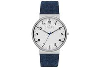 Horlogeband Skagen SKW6098 Leder/Textiel Blauw 23mm - thumbnail