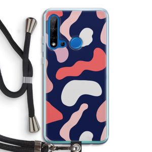 Memphis Shapes Pink: Huawei P20 Lite (2019) Transparant Hoesje met koord