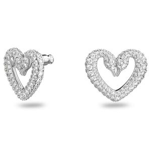 Swarovski 5625535 Oorknoppen Una Heart zilverkleurig-wit