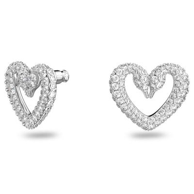 Swarovski 5625535 Oorknoppen Una Heart zilverkleurig-wit