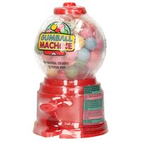 Kauwgomballen automaat/dispenser - gevuld met kauwgomballen - rood - thumbnail