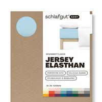 Schlafgut Schlafgut EASY Jersey Elasthan Hoeslaken XL - 180x200 - 200x220 536 Blue Light - thumbnail