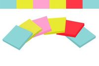 3M 655-6SS-MIA zelfklevend notitiepapier Rechthoek Blauw, Roze, Rood, Geel Zelfplakkend - thumbnail