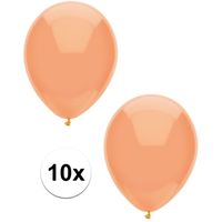 10x Perzik oranje metallic heliumballonnen 30 cm   -