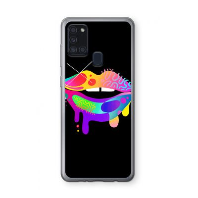 Lip Palette: Samsung Galaxy A21s Transparant Hoesje