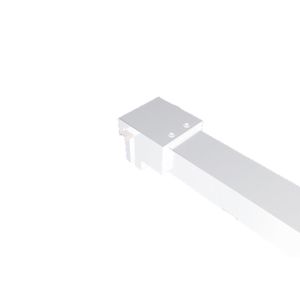 BWS Inloopdouche Pro Line Helder Glas Mat Wit Profiel en Stabilisatiestang (ALLE MATEN)