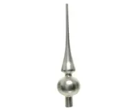 Decoris piek glas d6h26cm mat zilver - thumbnail
