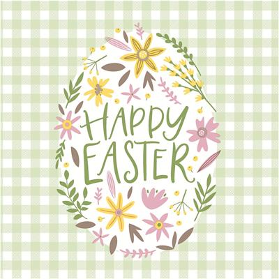 Creativ Company Servetten, happy easter, afm 33x33 cm, 20 stuk/ 1 doos