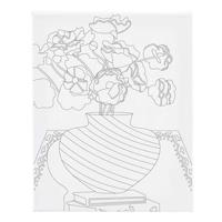 Creativ Company Schildercanvas met print boeket in vaas - 24x30cm