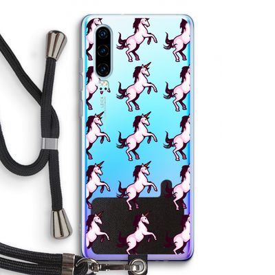Musketon Unicorn: Huawei P30 Transparant Hoesje met koord