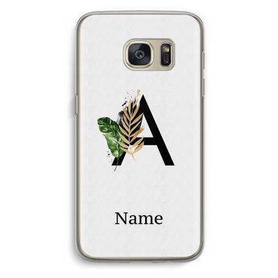 Charcoal Flora: Samsung Galaxy S7 Transparant Hoesje