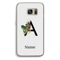 Charcoal Flora: Samsung Galaxy S7 Transparant Hoesje