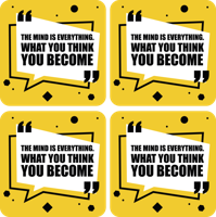 Onderzetters Motiverende citaat what you think you become