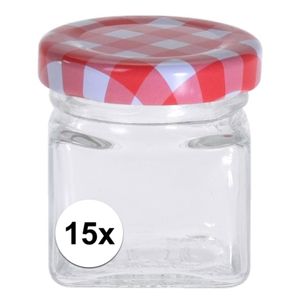 15x Inmaak/weckpotten 50 ml met draaideksel