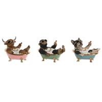 Decoratieve figuren Home ESPRIT Zwart Multicolour 20 X 14,5 X 15,5 CM (3 Stuks)