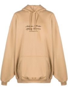 VETEMENTS hoodie 4 Seasons en coton - Marron