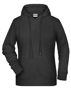 James & Nicholson JN8023 Ladies´ Hoody - /Black-Heather - M