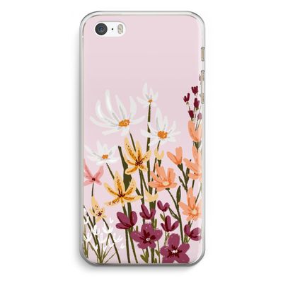 Painted wildflowers: iPhone 5 / 5S / SE Transparant Hoesje