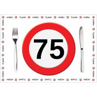 10 placemats 75 jaar van papier   -