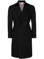 Thom Browne manteau long à bords contrastants - Noir